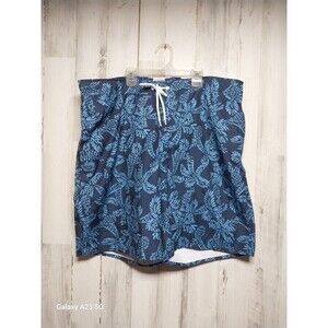 St. John's Bay 10" Swim Shorts Blue Pineapple 2XL NWT